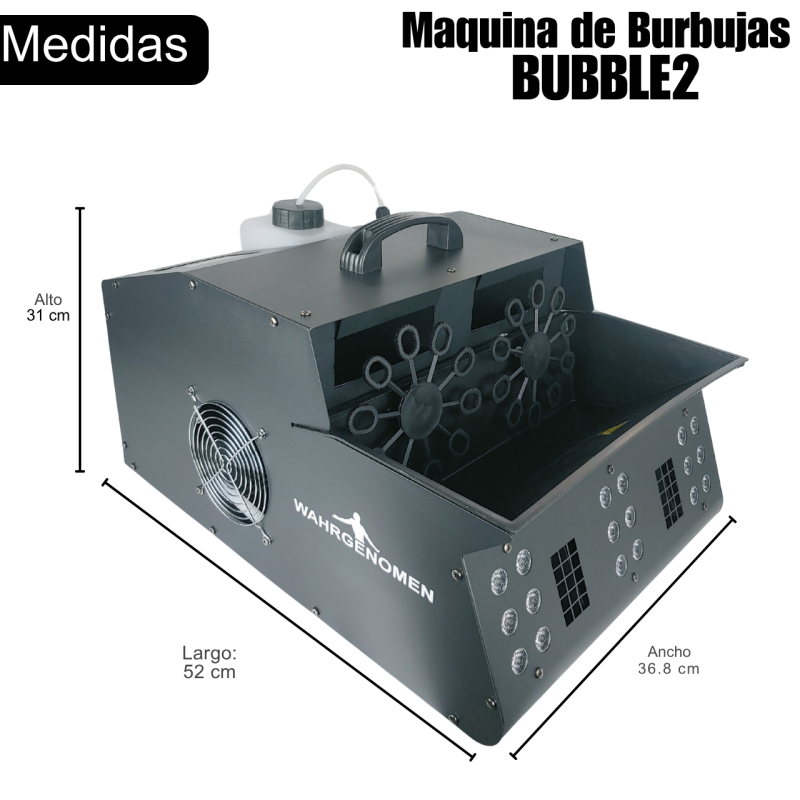 DUBBLE2 MAQUINA DE BURBUJAS GRANDE CON HUMO Y LEDS MAQ WAH-00047 (LAUDER)