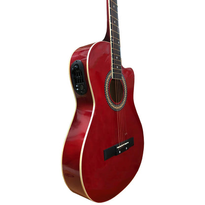 GUITARRA ELECTROACUSTICA MCCARTNEY ROJO GAMA ALTA CG-851-EQ-RD