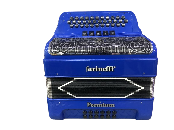 ACORDEON DE BOTONES FA AZUL 5 REGS FARINELLI PREMIUM