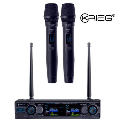 MICROFONO  KRIEG KD-332 RX, BASE SUELTA 2CH
