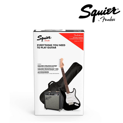 PAQUETE GUITARRA PK SQ STRAT BLK GB 10G 120V