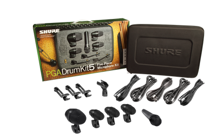 SET DE 5 MICROFONOS SHURE PGADRUMKIT5