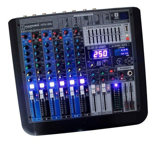 MIXER 8 CH 256 EFECTOS USB/BLUETOOTH KMX-B8U