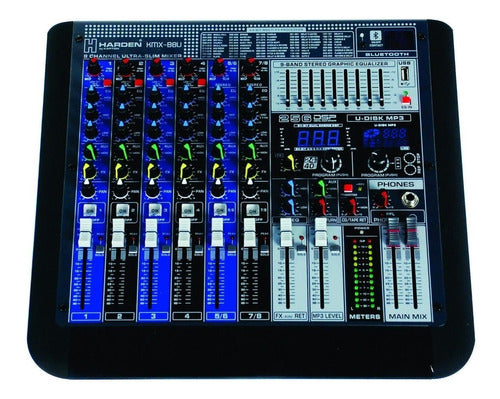 MIXER 8 CH 256 EFECTOS USB/BLUETOOTH KMX-B8U