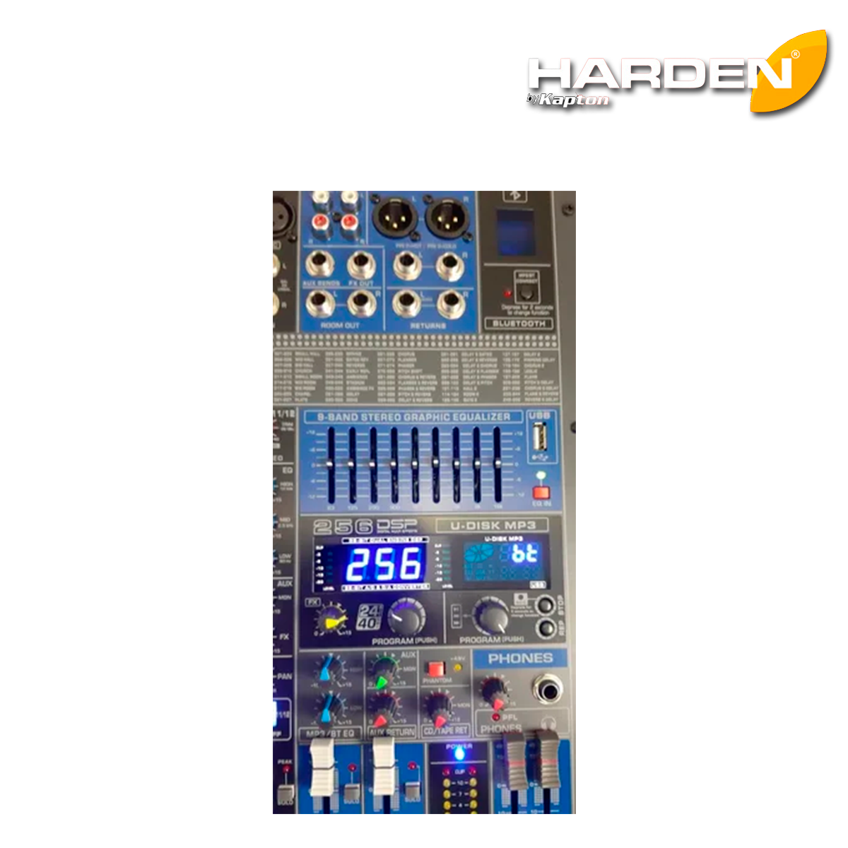 MIXER 12CH 500X500W 256DSP USB/BLUETOOTH KMX-P125
