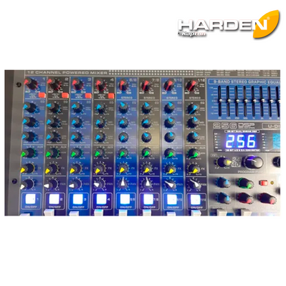 MIXER 12CH 500X500W 256DSP USB/BLUETOOTH KMX-P125