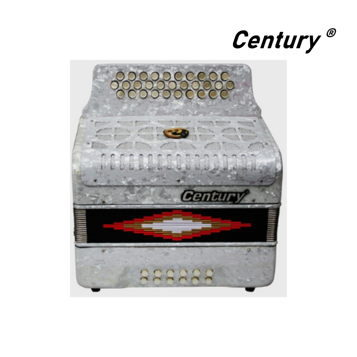 ACORDEON BOTONES SOL BLANCO 3012 CENTURY C3012W