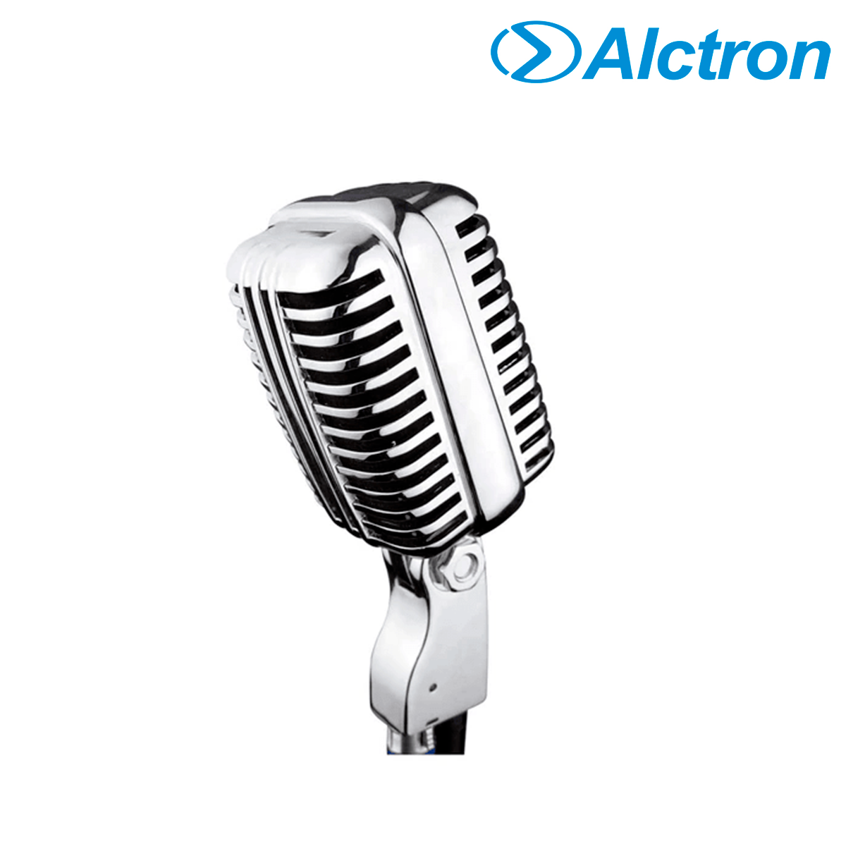 DK1000R MICROF. ALCTRON PROF. DINAM. C/SWITCH ESTILO CLASICO PLATEADO ESPONJA ROJ
