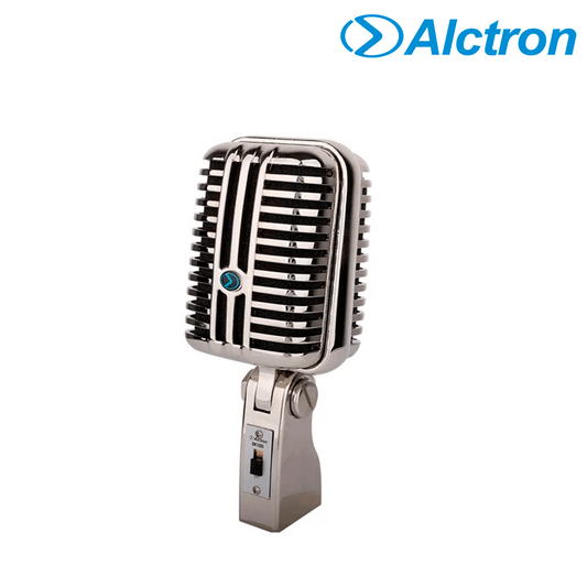 DK1000R MICROF. ALCTRON PROF. DINAM. C/SWITCH ESTILO CLASICO PLATEADO ESPONJA ROJ