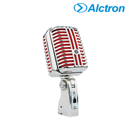 DK1000R MICROF. ALCTRON PROF. DINAM. C/SWITCH ESTILO CLASICO PLATEADO ESPONJA ROJ