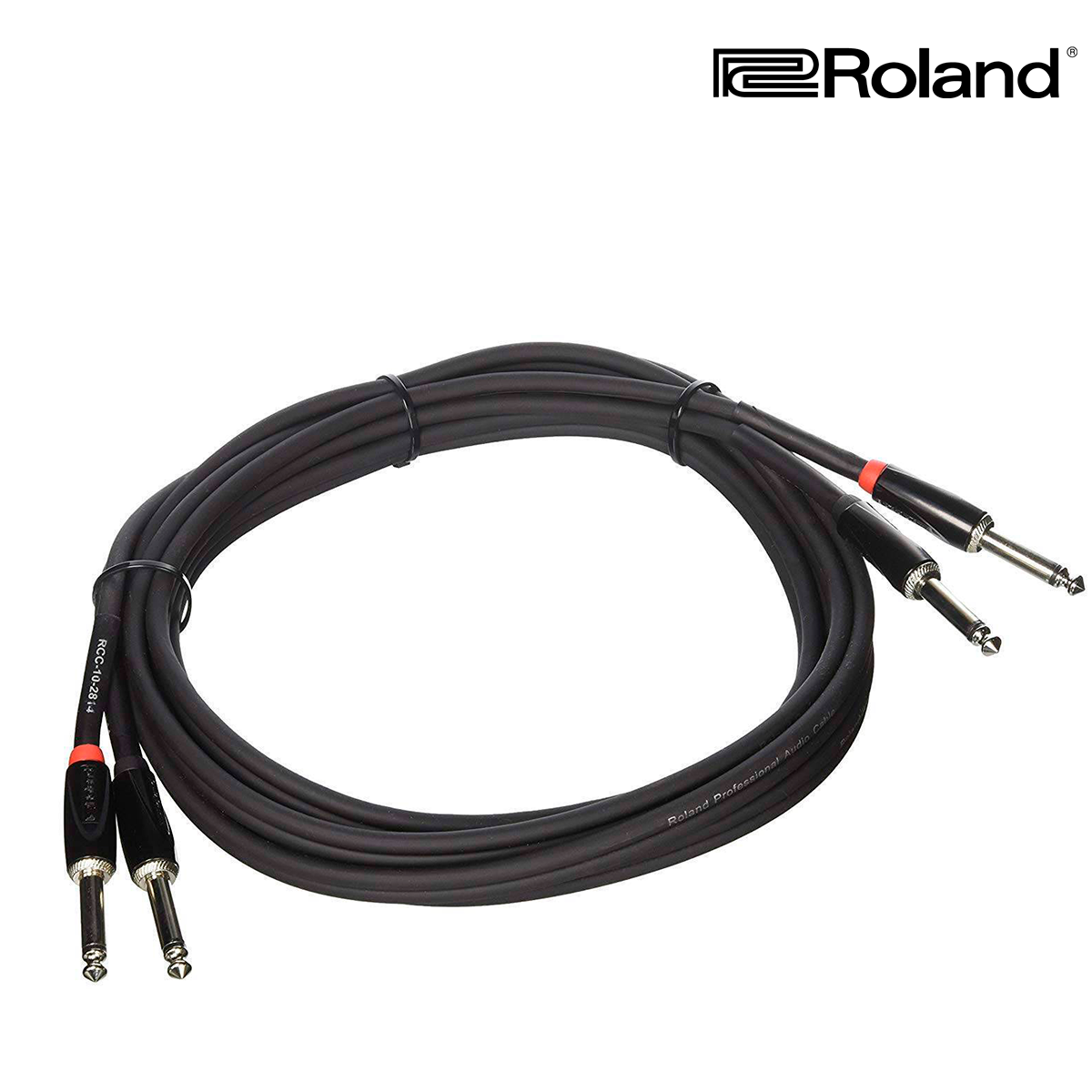 CABLE ROLAND SERIE BLACK (CABLE DOBLE) CONECTOR TR-TR PLUG 6.3MM 3 MTS