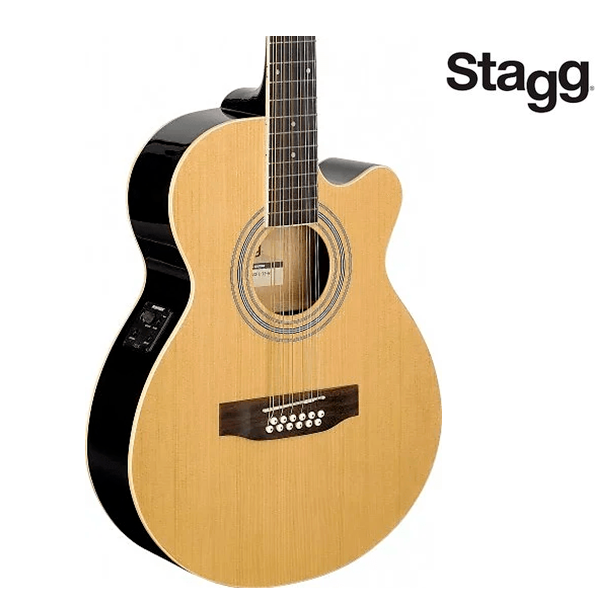 GUITARRA E/ACUSTICA STAGG SA40MJCFI/12 N