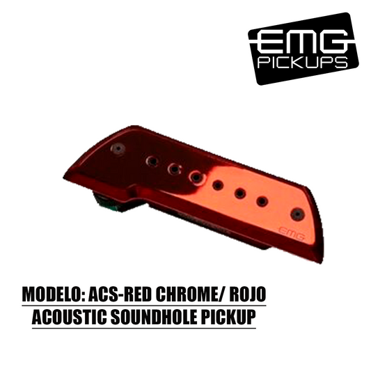 PASTILLA PARA GUITARRA ACUSTICA EMG ROJO CROMO